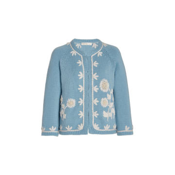 Lafayette Embroidered Knit Cardigan