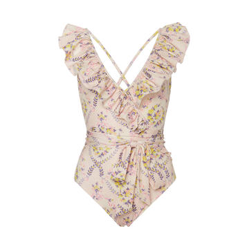 Jasper Belted Ruffled Swimsuit