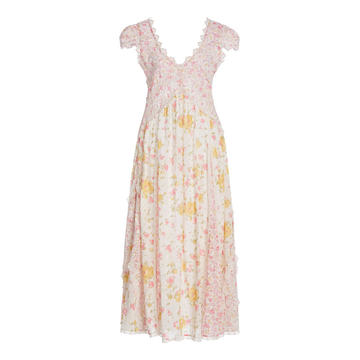 Archer Patchwork Floral Cotton Maxi Dress