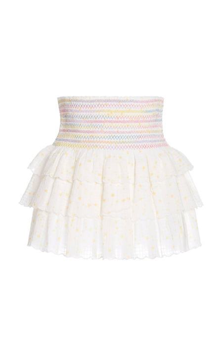 Daffodil Tiered Floral Cotton Mini Skirt展示图