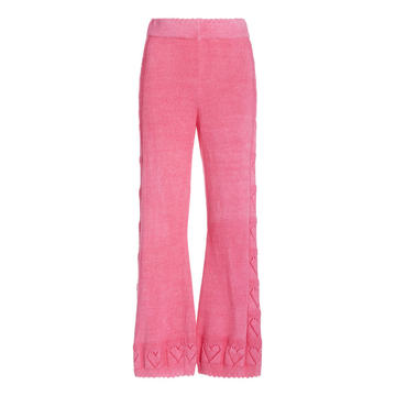 Toro Pointelle-Knit Cotton Flared Pants