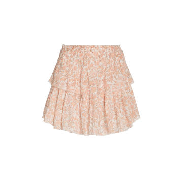 Ruffled Cotton Mini Skirt