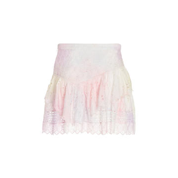 Aaron Tiered Silk Mini Skirt