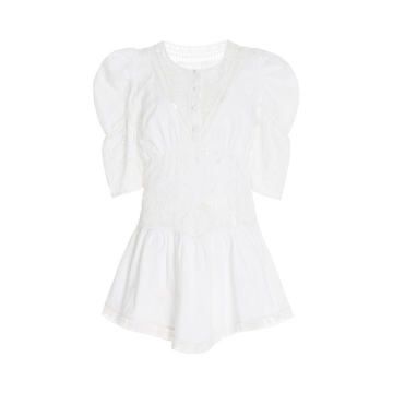 Divine Cotton-Broderie Mini Dress