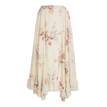 Navya Silk Floral Skirt