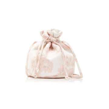 Acacia Mini Floral Jacquard Drawstring Bag