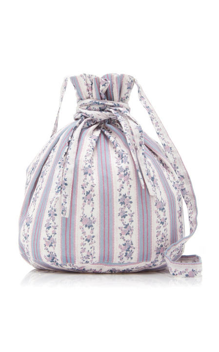 Acacia Mini Floral Jacquard Drawstring Bag展示图