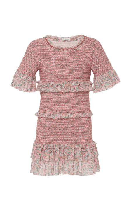 Aveline Ruffled Floral-Print Cotton-Voile Mini Dress展示图