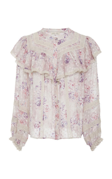 Erica Floral-Print Silk Top展示图