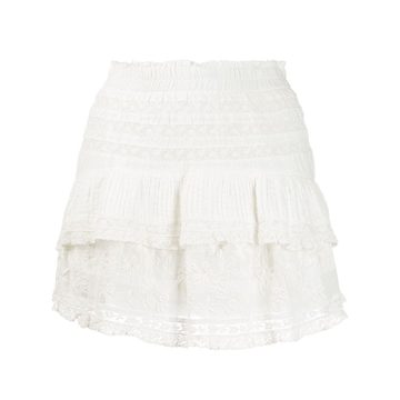 Adelia embroidered mini skirt