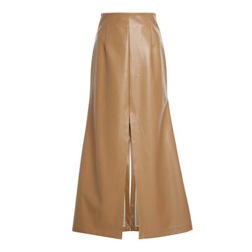 High-Rise Faux Leather Skirt