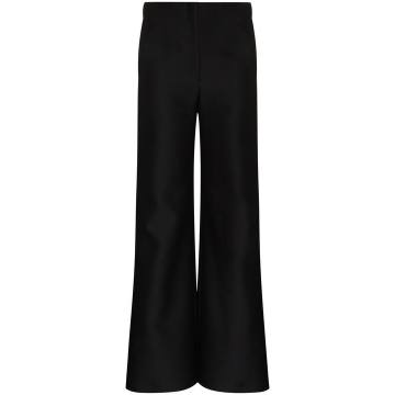 wide-leg high-waisted tailored trousers