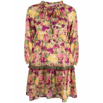 floral print cotton minidress