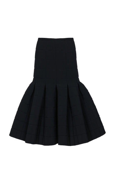 Textured Crepe Midi Skirt展示图