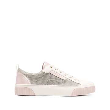 side-logo print sneakers