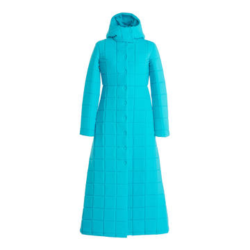 Hooded Quilted Cotton-Blend Coat