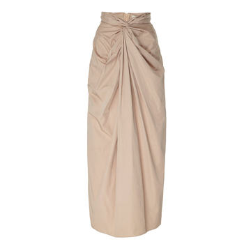 Knot-Drape Maxi Skirt