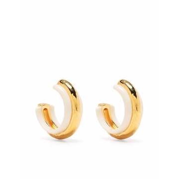 Nazca hammered-effect hoop earrings