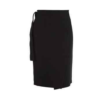 Wrap-style jersey pencil skirt