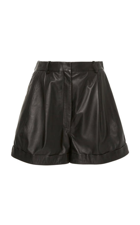 Goldmine Leather High-Rise Shorts展示图