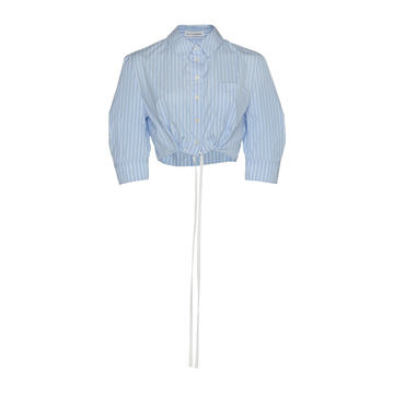 Rosa Cropped Stripe Cotton Shirt