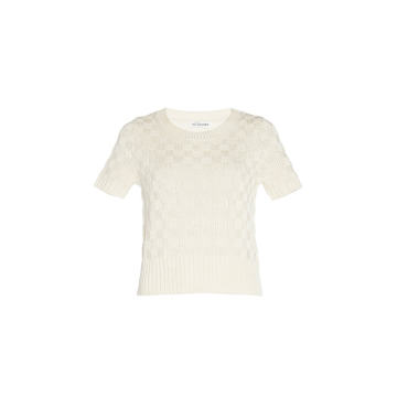 Nicoletta Short-Sleeve Cotton-Blend Top