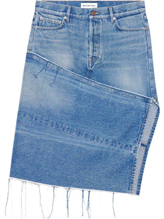 five-pocket slit denim skirt展示图