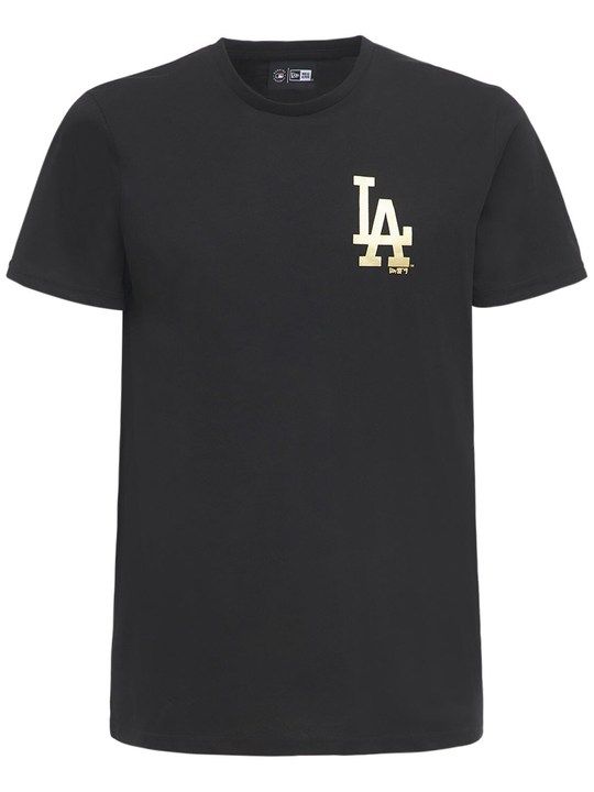 “LA DODGERS”金属色棉质T恤展示图