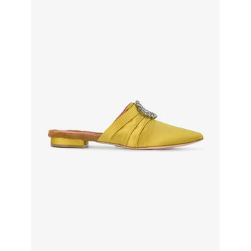 Yellow Satin eva mules