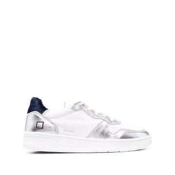 Court low-top leather sneakers