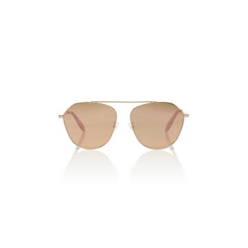 Gold-Tone Mirrored Aviator-Style Sunglasses