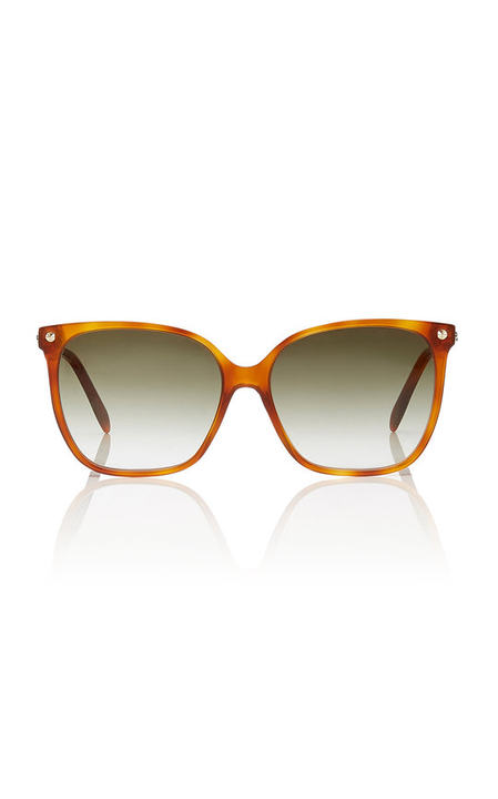 Tortoiseshell Acetate Square-Frame Sunglasses展示图