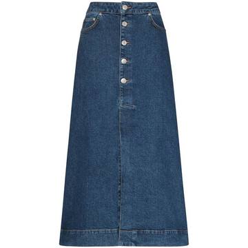 A-line denim skirt