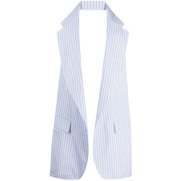 pinstripe-print waistcoat