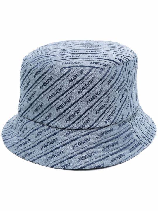 striped logo bucket hat展示图