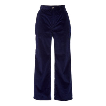 Adler High-Rise Cropped Velvet Pants