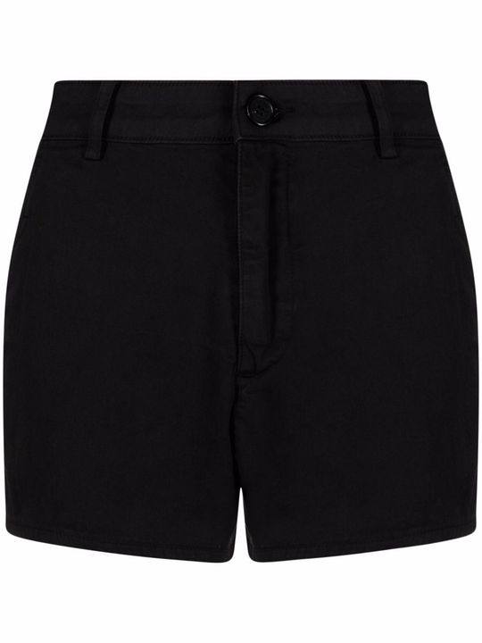 high-waisted slim-cut shorts展示图