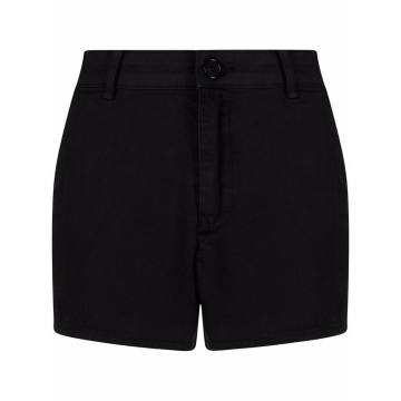 high-waisted slim-cut shorts