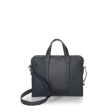Gancio Textured Leather Briefcase