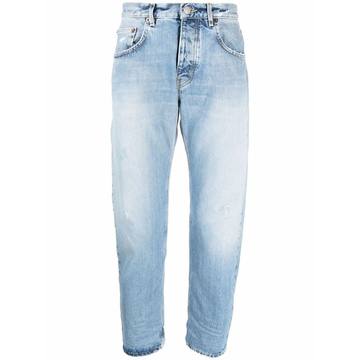 bleached cropped-leg jeans