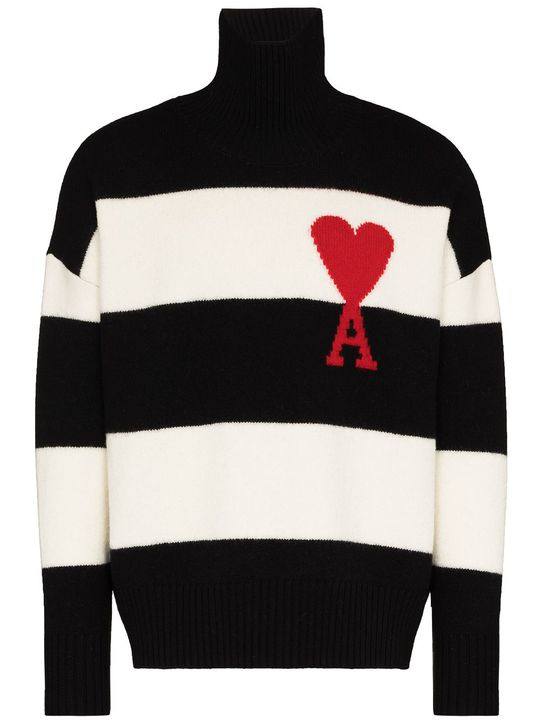 Ami de Coeur striped wool sweater展示图