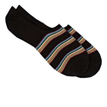 Striped Stretch Cotton-Blend No-Show Socks