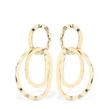 TUMBLED DOUBLE HOOPS EARRINGS