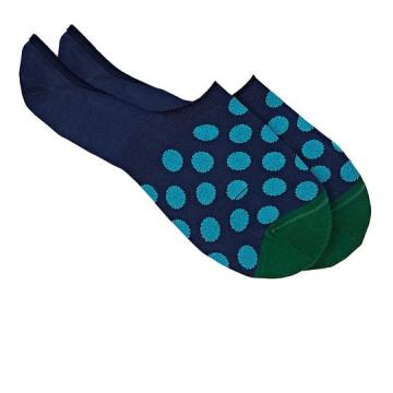 Dotted Stretch Cotton-Blend No-Show Socks