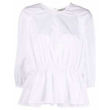 Zale gathered-cotton blouse