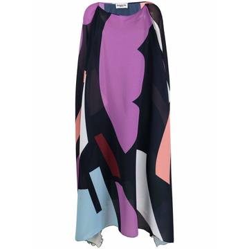 Zissa draped-kaftan dress