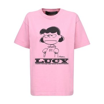 “LUCY”印花纯棉平纹针织T恤