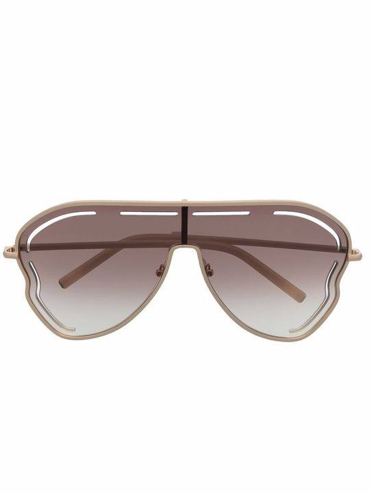 gradient-effet aviator-frame sunglasses展示图