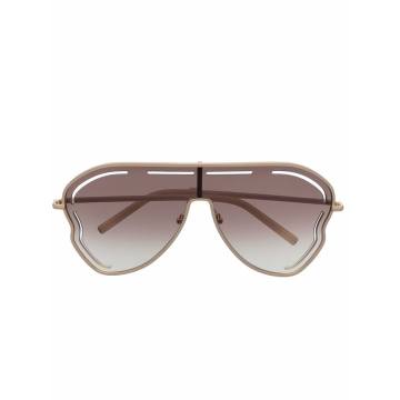 gradient-effet aviator-frame sunglasses