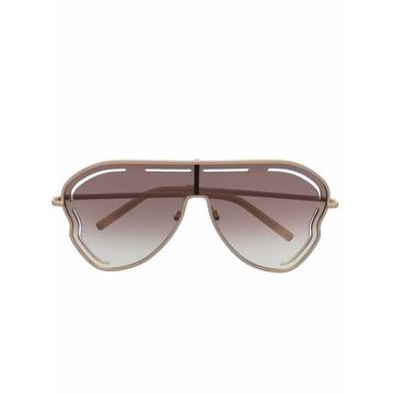 gradient-effet aviator-frame sunglasses